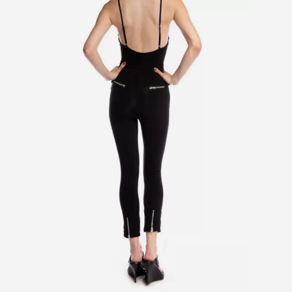 DISCOUNT UNIVERSE Black Zipper Jumpsuit - Picture 2 of 4